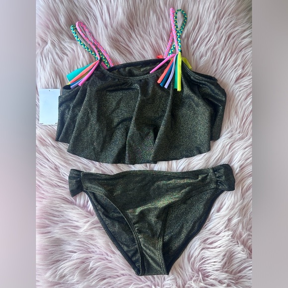 NWOT Beach Lingo Moon Dust Flutter Bra Two-Piece Set Girl's Size 16 $49 - Picture 4 of 5